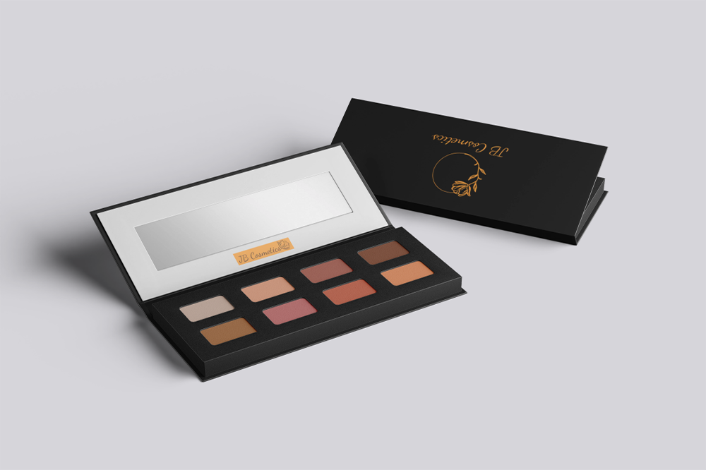 Palette de fards à paupière marron cuivré